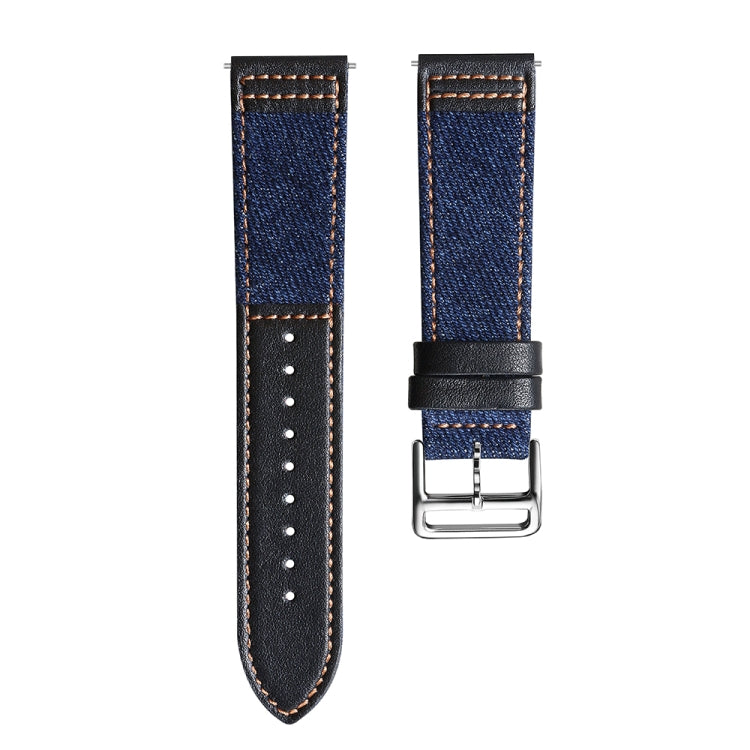 22mm Denim Leather Watch Band