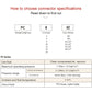 Pneumatic quick fitting connector specification chart for thread size and tube O.D.
