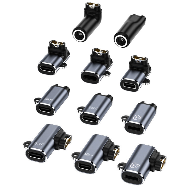 Garmin watch charging adapter set with multiple connectors and mounting angles