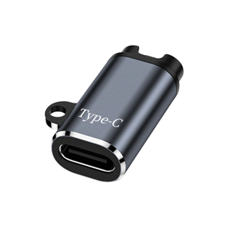 Type-C Garmin watch charging adapter with USB-C port, black and silver housing