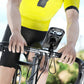 Bike handlebar phone holder with phone seated in waterproof protective case