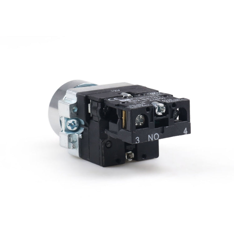 Engine start push button switch showing NO contacts and connector terminals