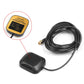 GPS antenna and speed sensor puck with black cable and gold coax connector.