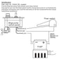Bilge pump switch wiring diagram with power, float switch, and pump connections