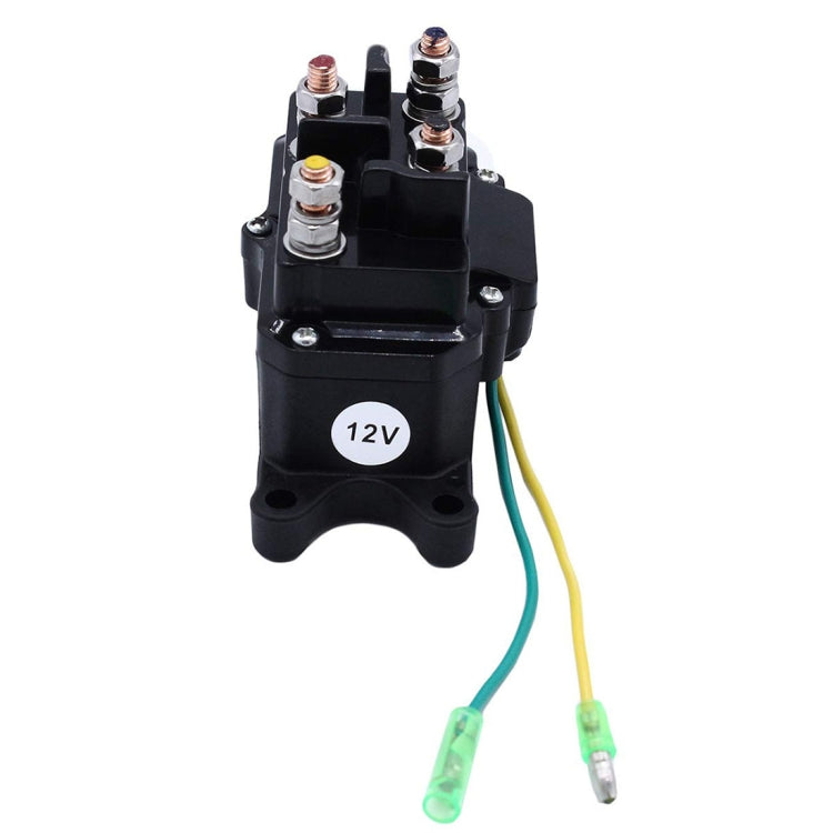 12V winch relay solenoid contactor with wiring pigtails and top terminals
