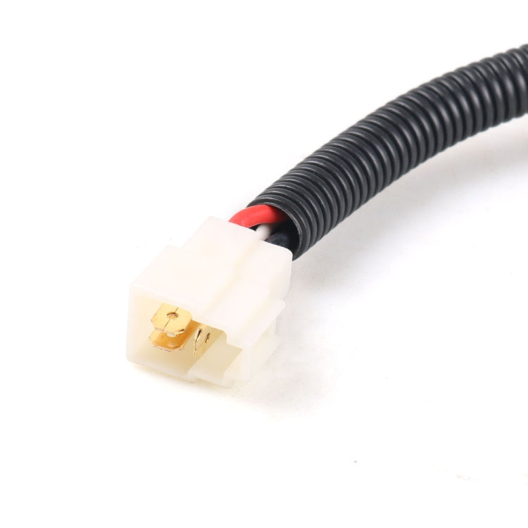 Flameout solenoid valve wire with white 2-pin connector and red trigger wire