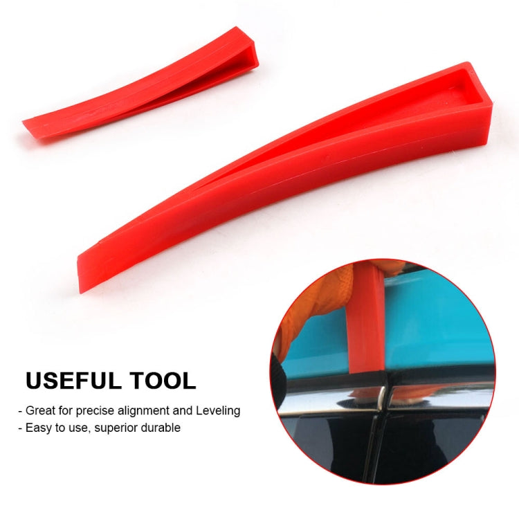 Car door wedge tools, red plastic pry shims for lifting and alignment