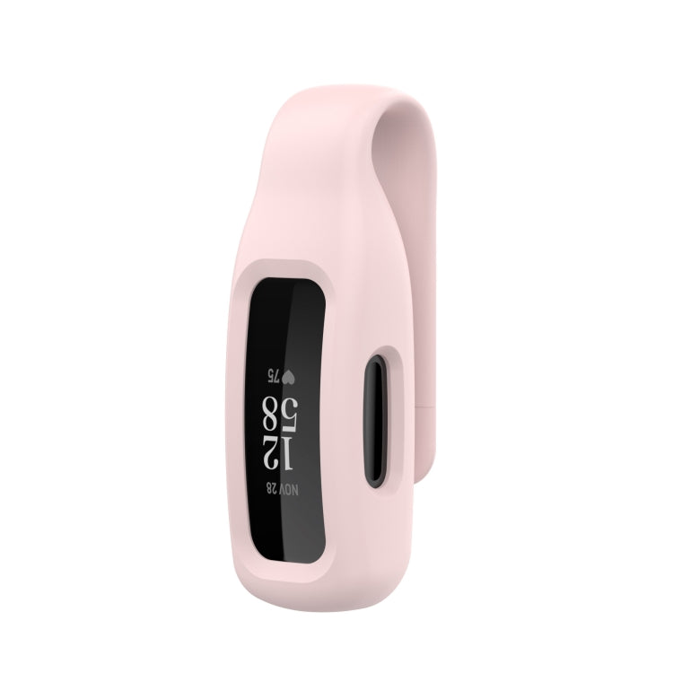 Rose pink silicone protective clip case cover with screen cutout for fitness tracker