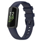 For Fitbit Inspire3 Solid Color Silicone Watch Band, L Size, S Size