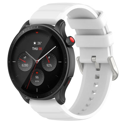 White silicone watch band with buckle for 22mm watch straps
