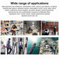 Signal jammer application collage showing office, car fueling, and outdoor coverage scenarios