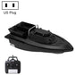 Black remote-controlled fishing bait boat with transmitter and US plug power