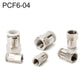Pneumatic quick fitting connector, straight female thread, metal, PCF6-04