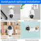 White WiFi surveillance bulb camera showing different installation options and lamp holder use