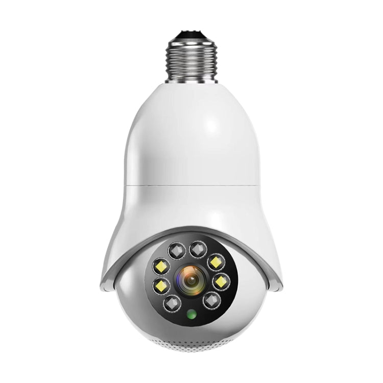 Smart WiFi bulb security camera with E27 base and circular lens array