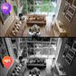 Day and night view panels from a bulb WiFi security camera