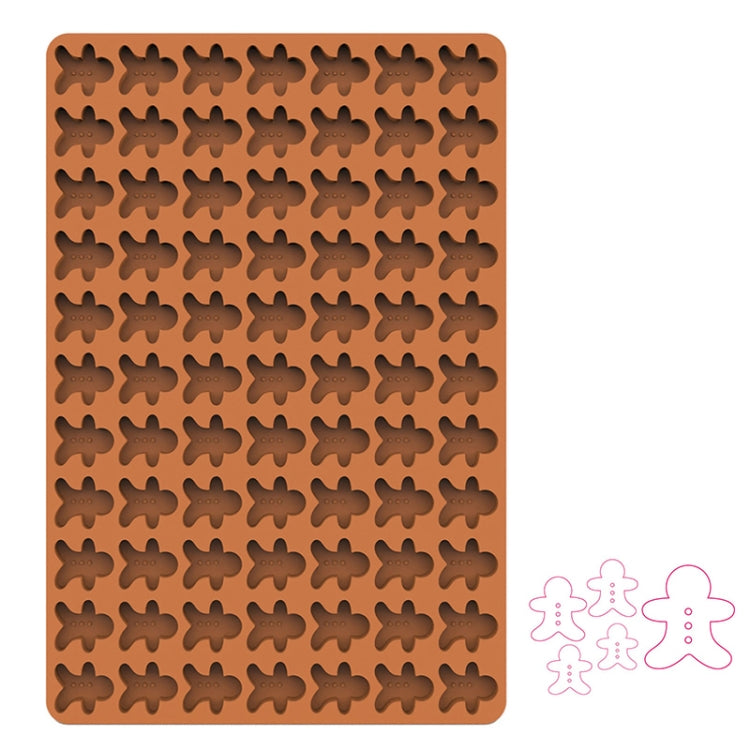 Brown silicone baking mould with bear-shaped cavities