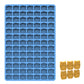 Blue silicone baking mould tray with multiple cartoon animal head cavities