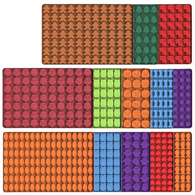 Assorted silicone cookie mould trays in multiple colors with animal and heart cavities