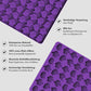 Purple silicone baking mould tray with cartoon animal head cavities