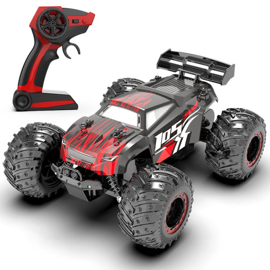 Black and red RC climbing off-road vehicle with controller