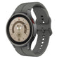 Silicone watch band with buckle, dark gray strap with perforated holes