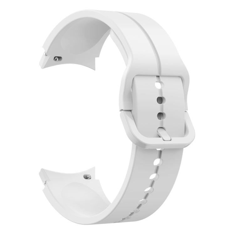 Light pink silicone watch band with buckle and perforated strap for secure fit