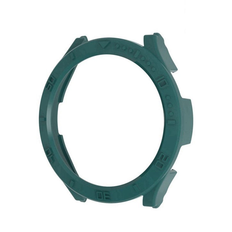 Green PC half-cover watch case with scale, snug round frame for smartwatch