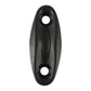 Black oval pad-eye end with two mounting holes