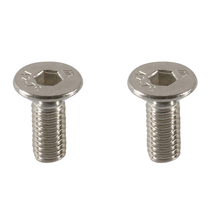 Two stainless mounting bolts with washers