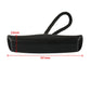 Black handle, 101mm long and 23mm wide, with braided carry cord