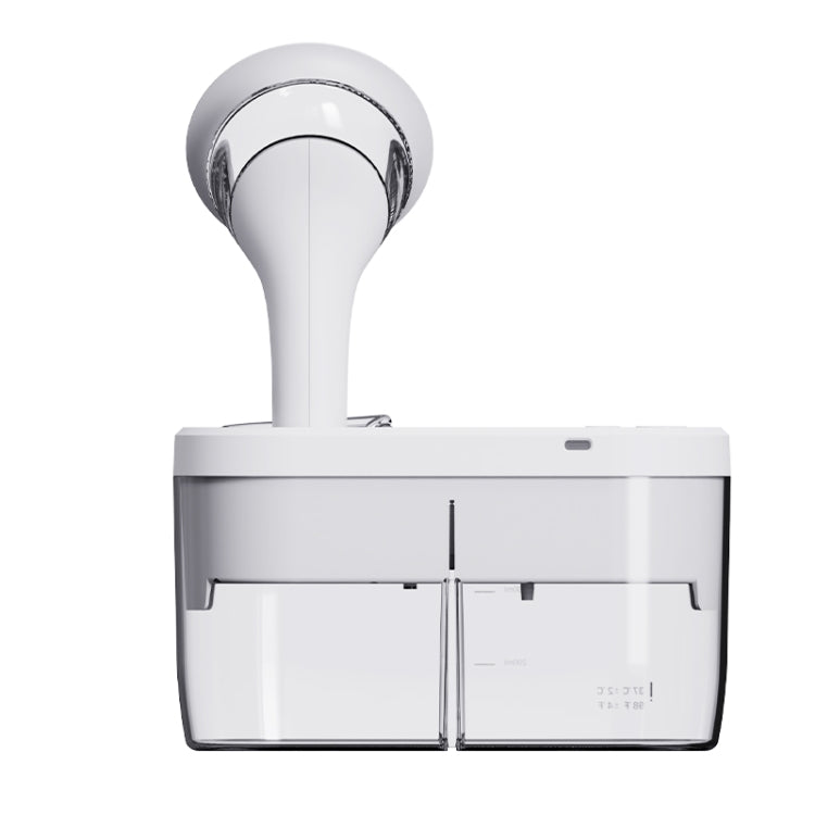 Electric ear washer with standing nozzle and front water tank window