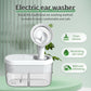 Electric ear washer base with circular nozzle and white rim