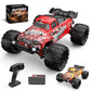 Red 1:16 scale 4WD remote control car with controller and accessory pieces