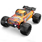 Orange 1:16 scale 4WD remote control stunt car with oversized tread tires