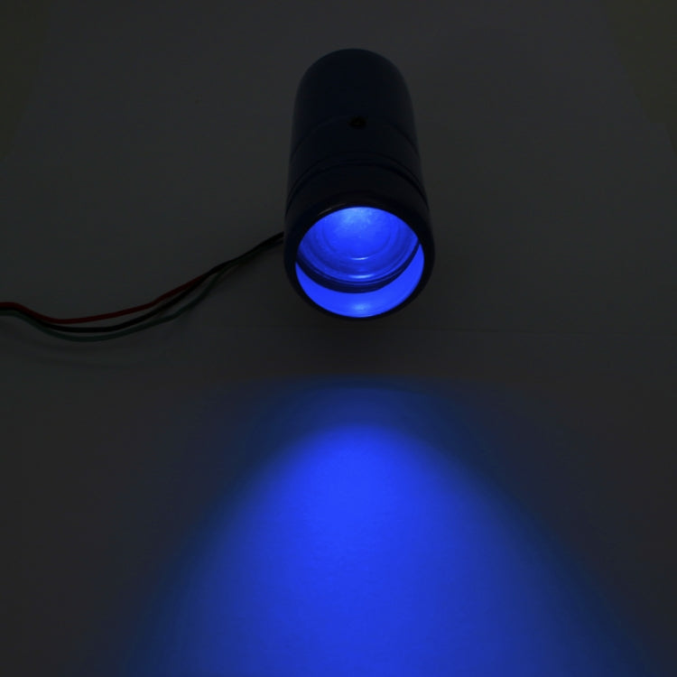 Adjustable tachometer shift warning light, blue LED glow in black housing