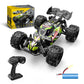 Green 1:20 RC off-road vehicle with box, remote controller, and battery pack