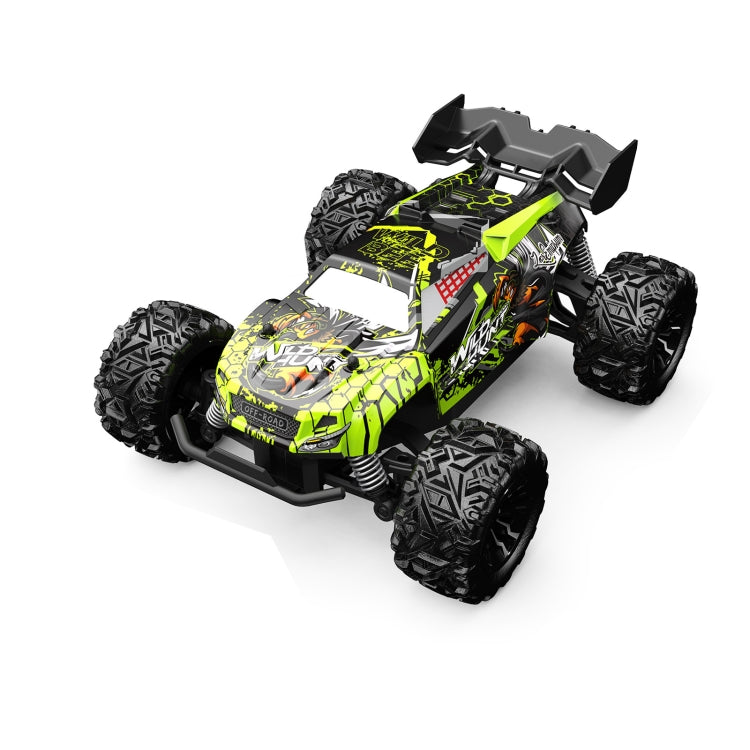 Light green 1:20 RC off-road vehicle with neon graphics and front bumper