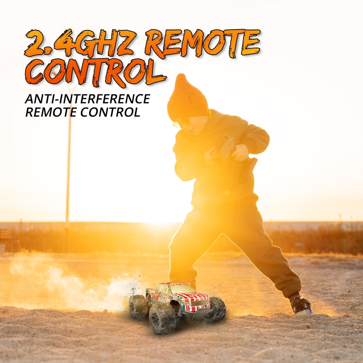 Red and gray 1:20 RC off-road buggy with chunky tires, 2.4GHz remote control