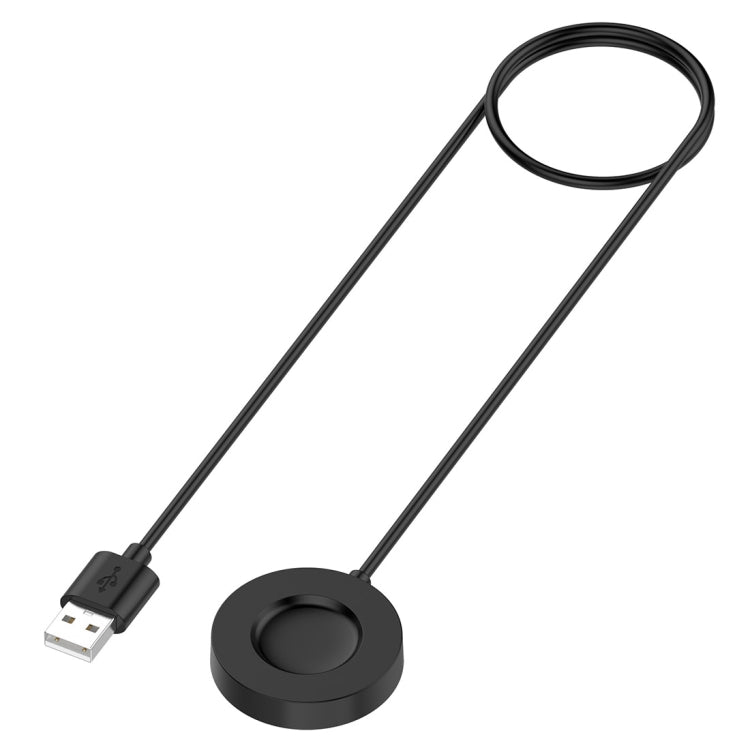 Black magnetic charging cable with USB-A connector and circular magnetic puck