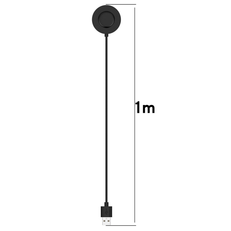 Black magnetic charging cable, 1m length, with USB-A end and charging puck