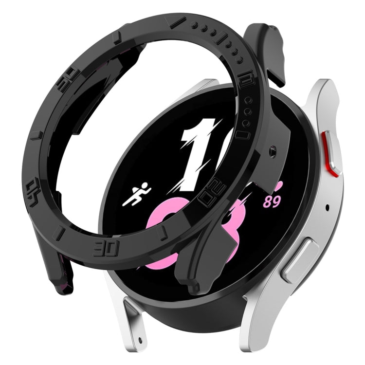Half Coverage PC Watch Protective Case with Scale, For Samsung Galaxy Watch5 / Watch4 40mm, For Samsung Galaxy Watch5 / Watch4 44 mm