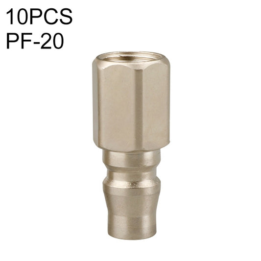 C-type pneumatic quick fitting connector, PF-20, metal push-to-connect style