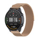 22mm Milan wrist strap watchband, champagne mesh with black watch case