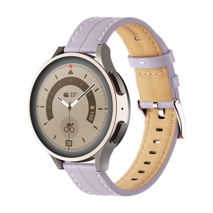Unusual Fluted Leather Watch Band, 20mm, 22mm