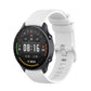 22mm white silicone watch strap with small plaid texture, pin-and-buckle style