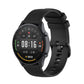 22mm black silicone watch strap with small plaid texture, pin-and-buckle style