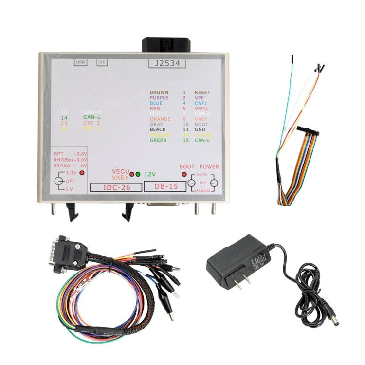 PowerBox adapter with wiring harness, DC power cable, and US plug connectors