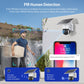 Outdoor solar PTZ security camera with PIR detection and smartphone alerts