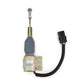 Engine shutdown solenoid valve with mounting bracket, eyelet terminal, and wiring plug